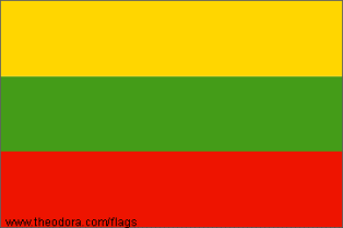 ธงชาติประเทศลิทัวเนีย Lithuania
