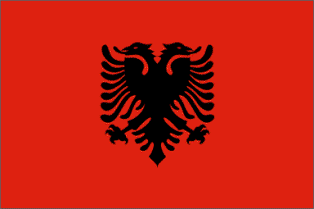 ธงชาติประเทศแอลเบเนีย Albania